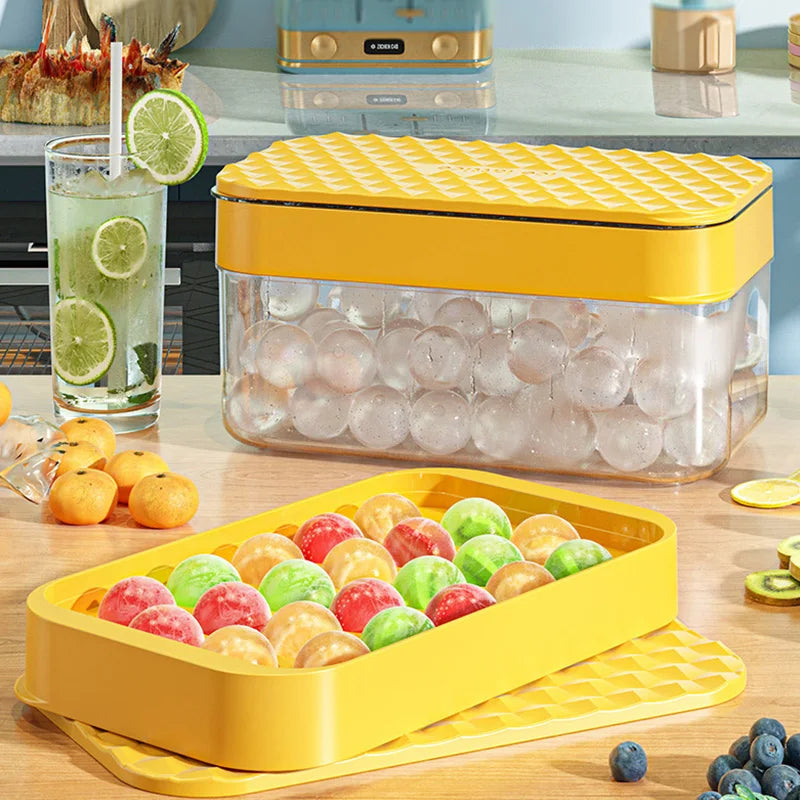 Afralia™ Ice Mould Tray | Quick Demould Silicone Ice Box | Creative Kitchen Bar Freezer Drink Cooling