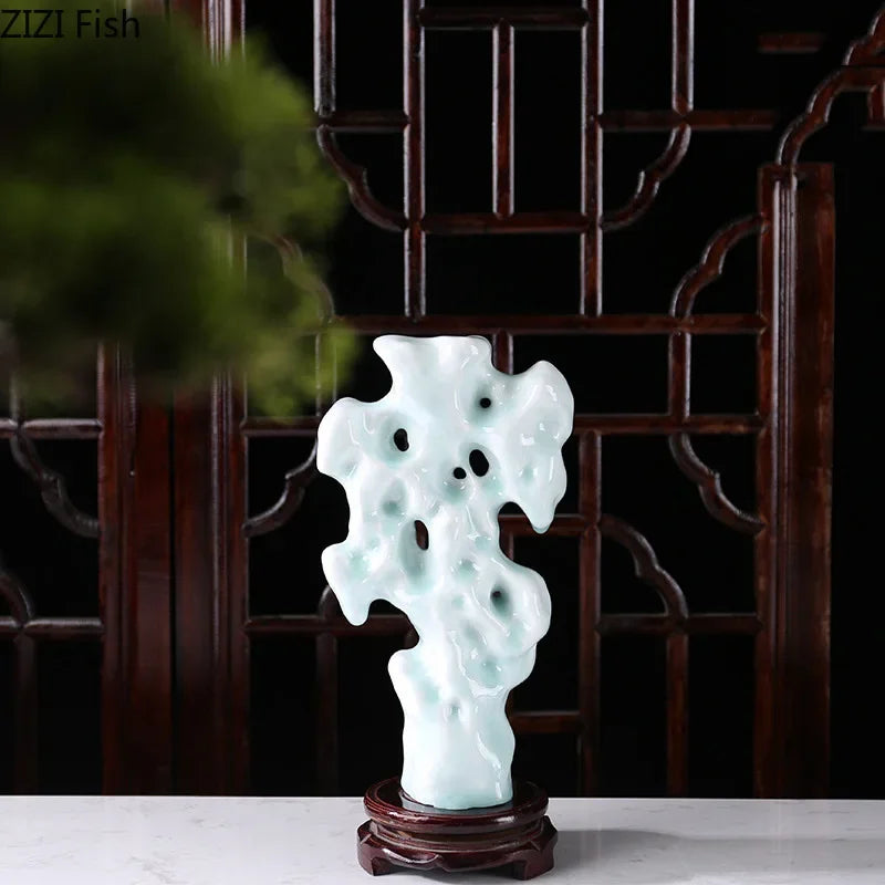 Afralia™ Taihu Lake Stone Coral Sculpture Modern Desk Ornament Crafts Aesthetic Decor
