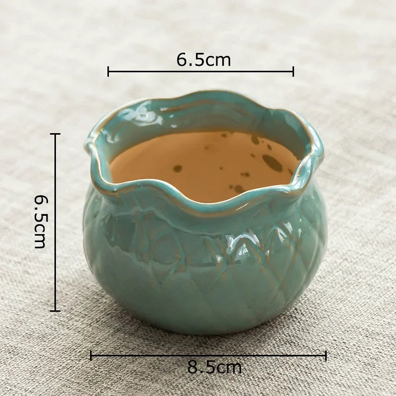 Afralia™ Painted Ceramic Vase Small Plant Pots Room Decor Flowers Arrangement