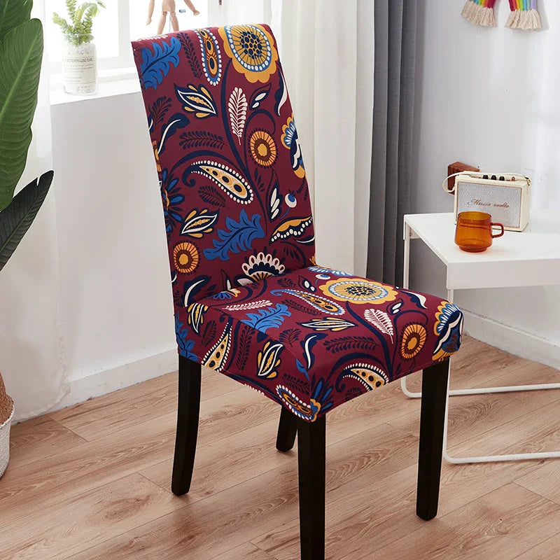 Afralia™ Stretch Print Chair Cover Slipcovers - Elastic Seat Case