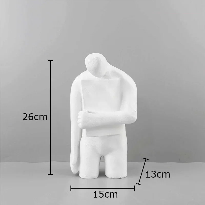 Afralia™ Marble Heart Figure Sculpture Decor - Modern Desk Ornaments & Room Aesthetics