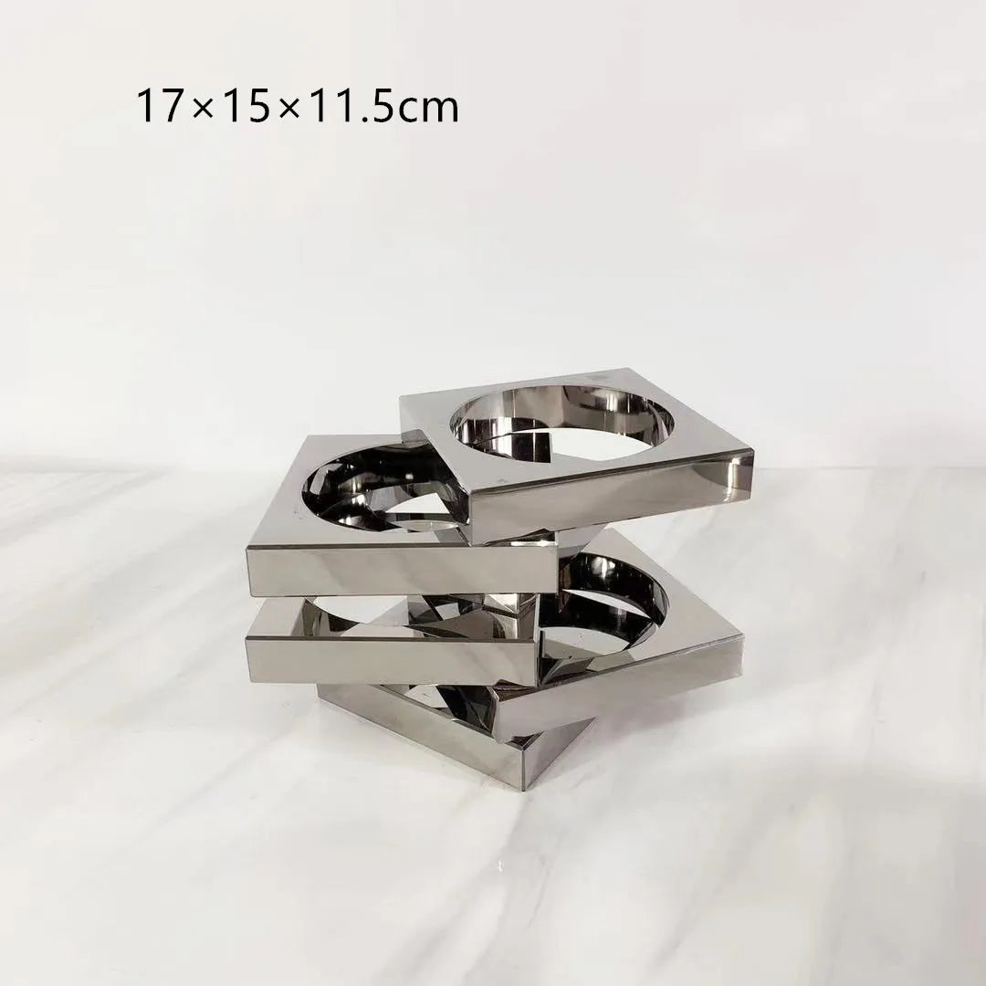 Afralia™ Crystal Glass Geometric Circle Vase Terrarium Flower Arrangement Home Decor