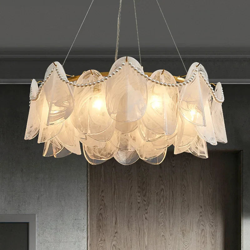 Afralia™ Glass Chandelier Pendant Lights for Luxurious Living Rooms