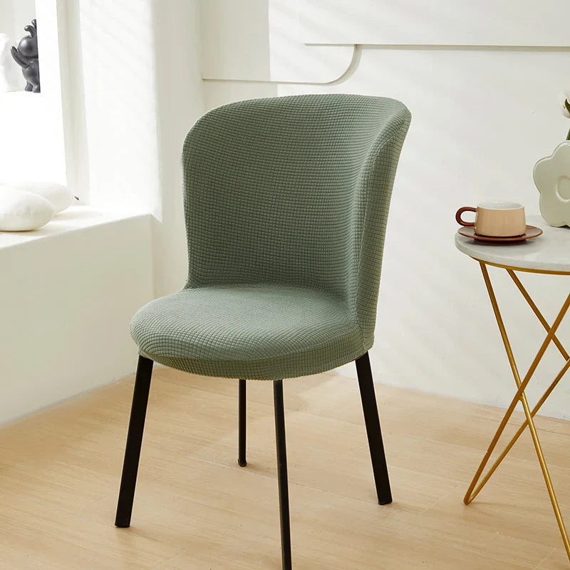 Afralia™ Fleece Round Chair Cover | Spandex Slipcover for Home Banquet Decor