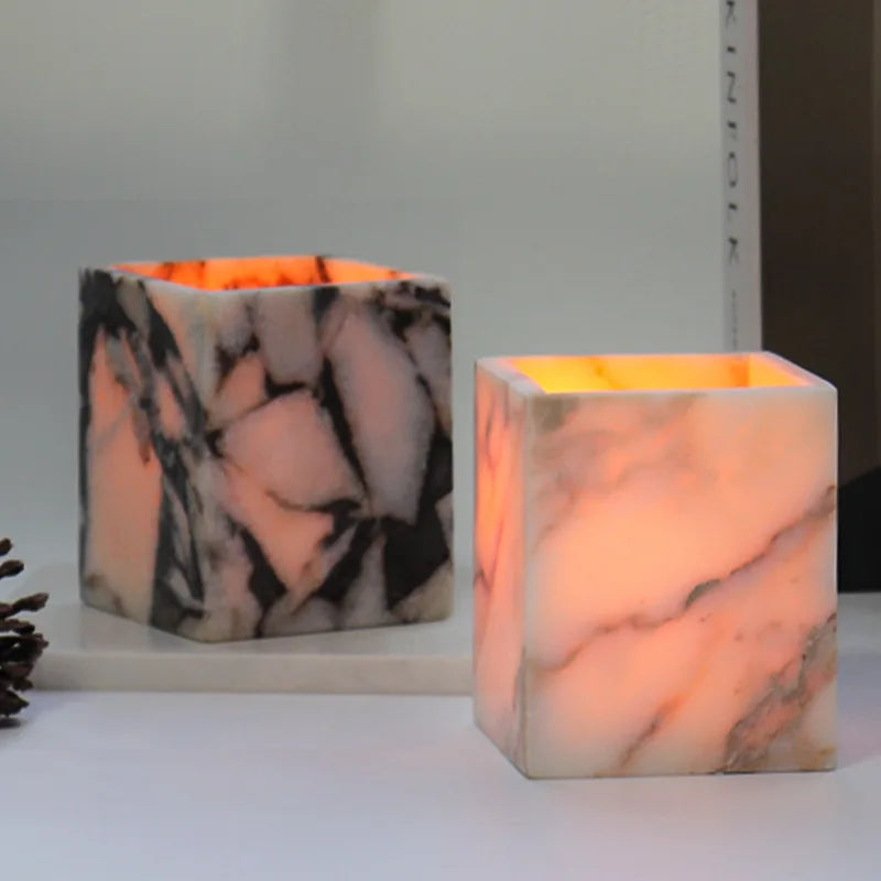 Afralia™ Marble Candle Holder: Elegant Table Centerpiece for Home Decor, Weddings, and Romantic Dinners