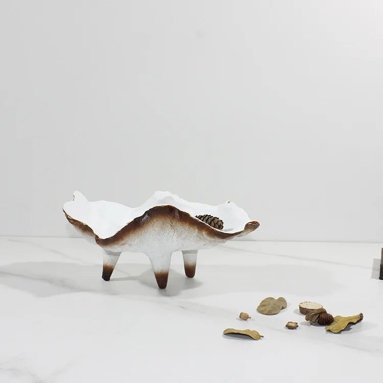 Afralia™ Resin Handicraft Storage Tray with Irregular Feet - Home Decor Fruit Dish Tray