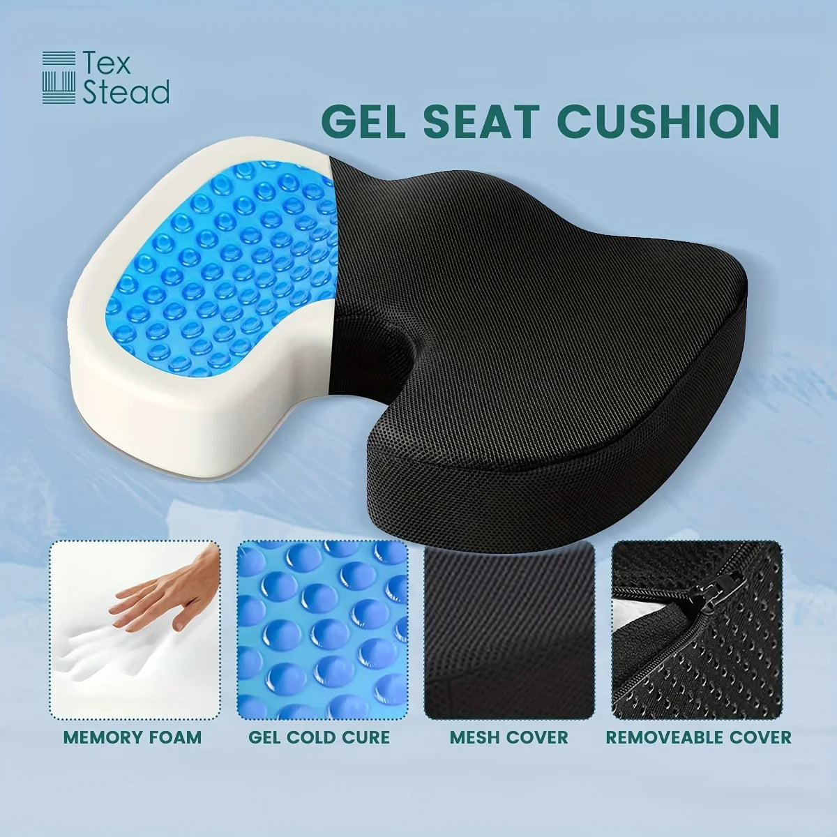 Gel Seat Cushion for Hemorrhoids Relief by Afralia™