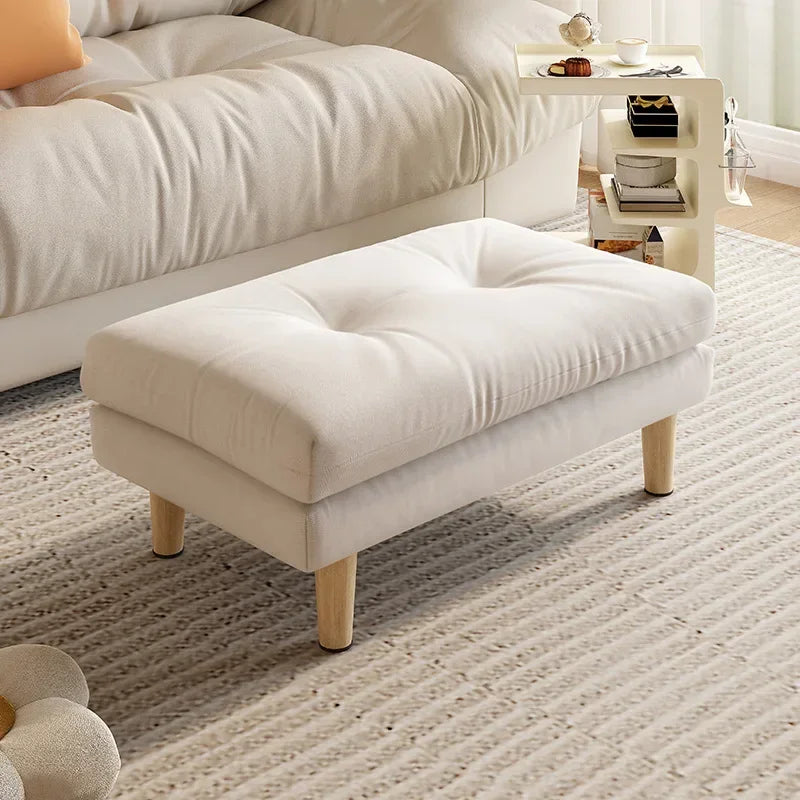 Afralia™ Solid Wood Low Stool for Living Room, Sofa, Balcony, Tatami, Shoe chairs