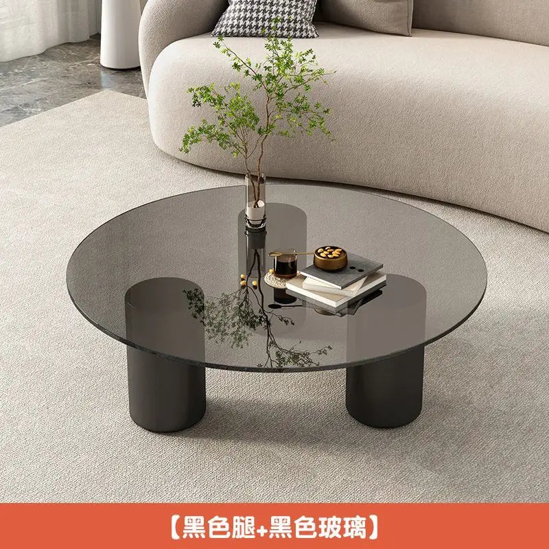 Afralia™ Glass Modern Luxury Coffee Table for Living Room Bedroom Center Home Furniture
