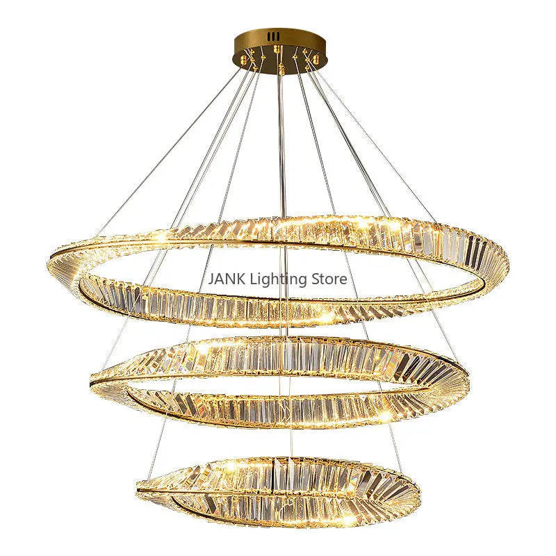 Afralia™ Crystal Ceiling Chandelier: Modern Luxury LED Pendant Light for Kitchen Living Room Hall Décor