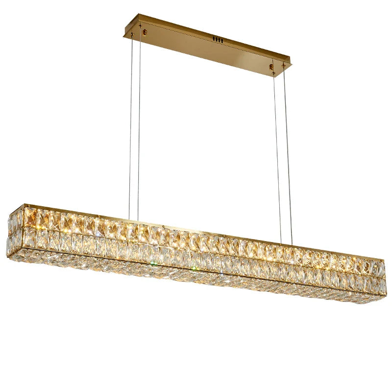 Afralia™ Crystal Chandelier Stainless Steel LED Pendant Light for Modern Luxury Décor