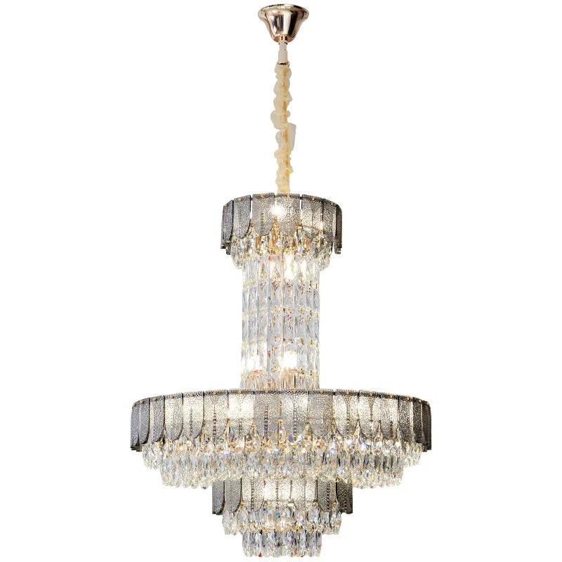 Afralia™ Crystal Chandelier: Postmodern Multi-layer Luxury for Living Room, Hotel Lobby, and Villa