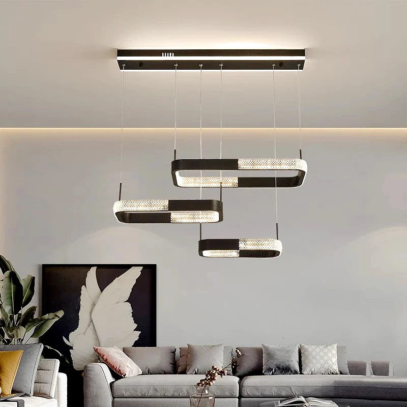 Afralia™ Modern LED Chandelier for Simple Living Room Lighting