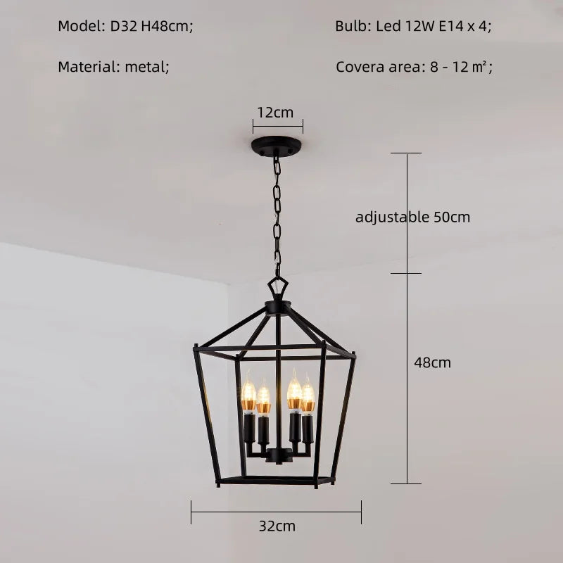 Afralia™ Metal Frame Chandelier Pendant Lights Minimalism Indoor LED Lighting