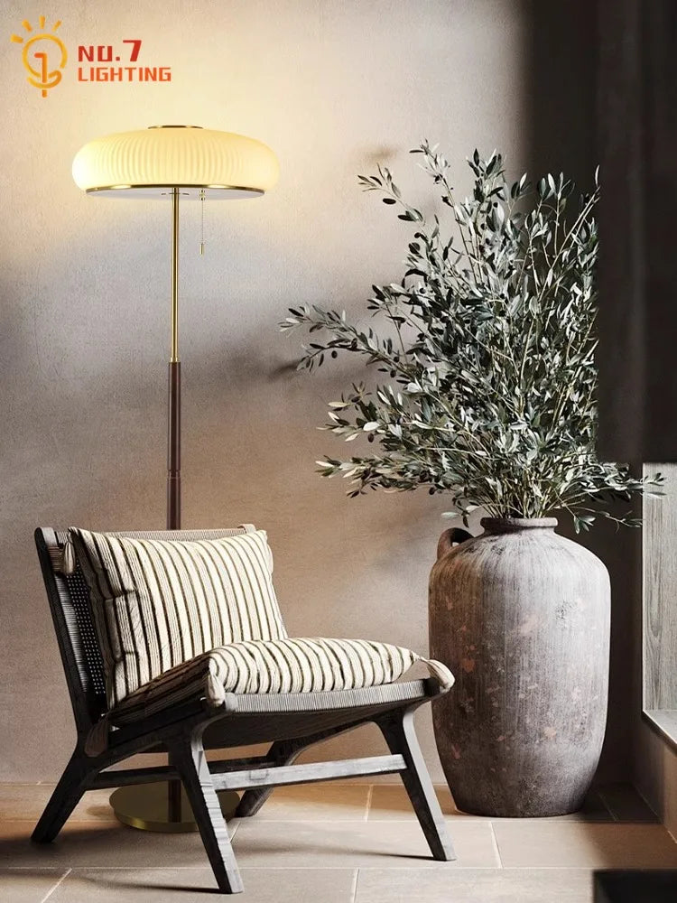 Afralia™ Medieval Matsutake Floor Lamp LED E27 Retro Luxury Standing Lamp