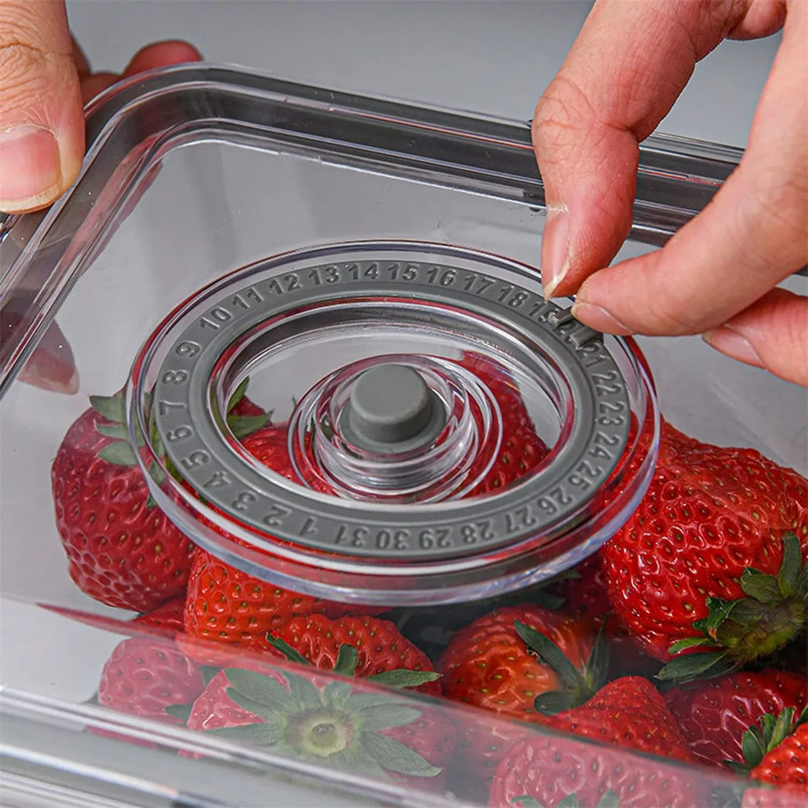 Afralia™ Food Storage Container: Transparent Fridge Organizer with Drain Net for Kitchen, Large Capacity