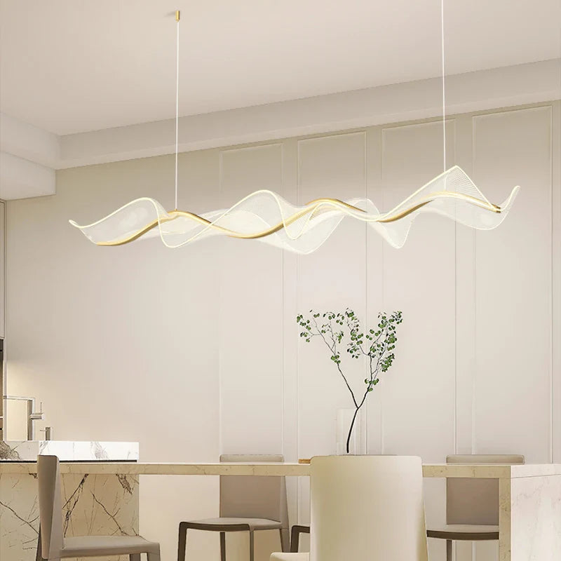 Afralia™ Modern LED Chandelier - Stylish Lighting Fixture for Dining Room and Bar
