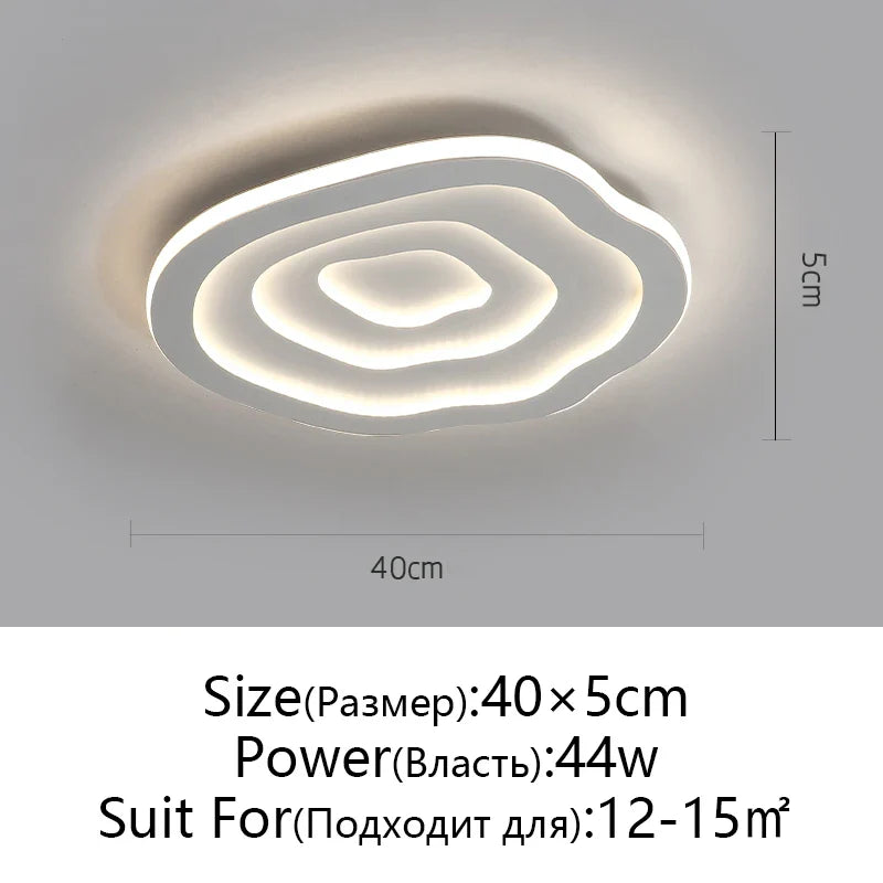 Afralia™ Modern LED Ceiling Chandelier for Living Room Bedroom Kitchen Study, White Dimmable Remote Control Light Fixtures