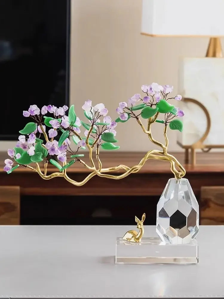 Afralia™ Chinese Style Crystal Ornaments for Home Decoration and Gifts