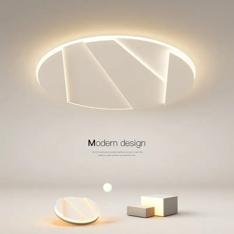 Afralia™ Modern Round LED Ceiling Lamp for Bedroom Living Room Dining Study