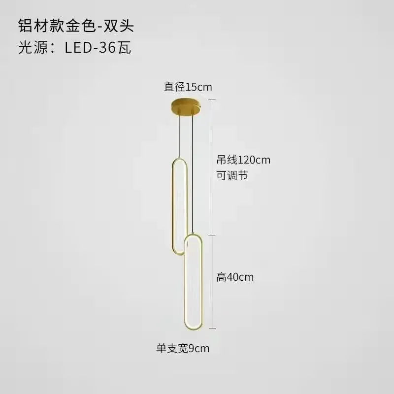 Afralia™ Aluminium LED Chandelier for Minimalist Restaurant, Bar, and Living Spaces