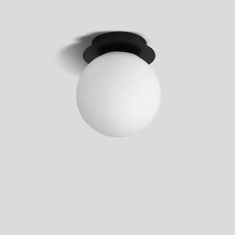 Afralia™ Minimalist Cream Sphere Wall Lamp for Living Room & Bedside