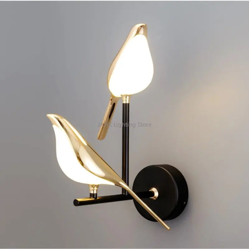 Afralia™ Magpie Bird Pendant Lamps for Home LED Chandelier & Wall Lamp