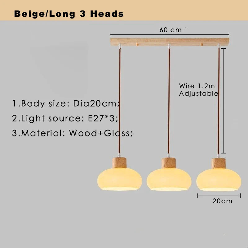 Afralia™ Orange Glass LED Pendant Light Fixture for Home Indoor Living Spaces