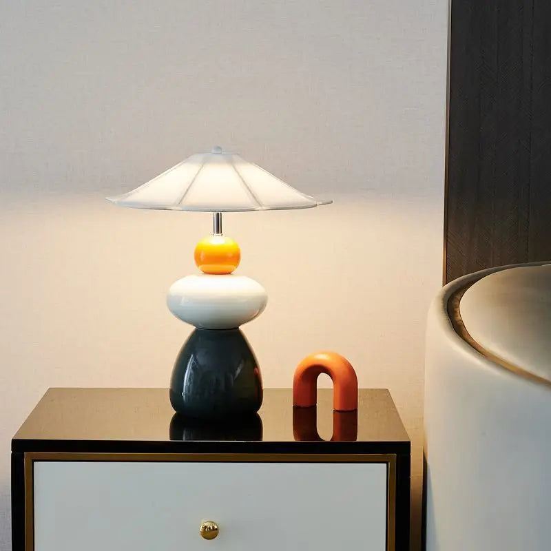 Afralia™ Ceramic Bedside Lamp | Luxe Study Desk Light | High-End Aesthetic Master Bedroom Lighting