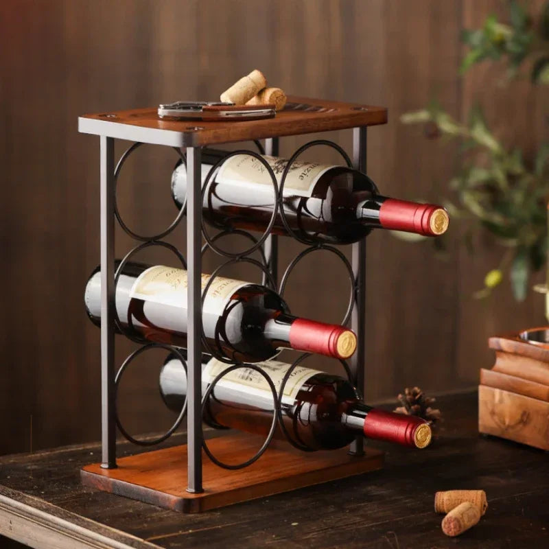 Afralia™ Wine Bottle Display Stand Rack Holder Storage Shelf Accessories Stand