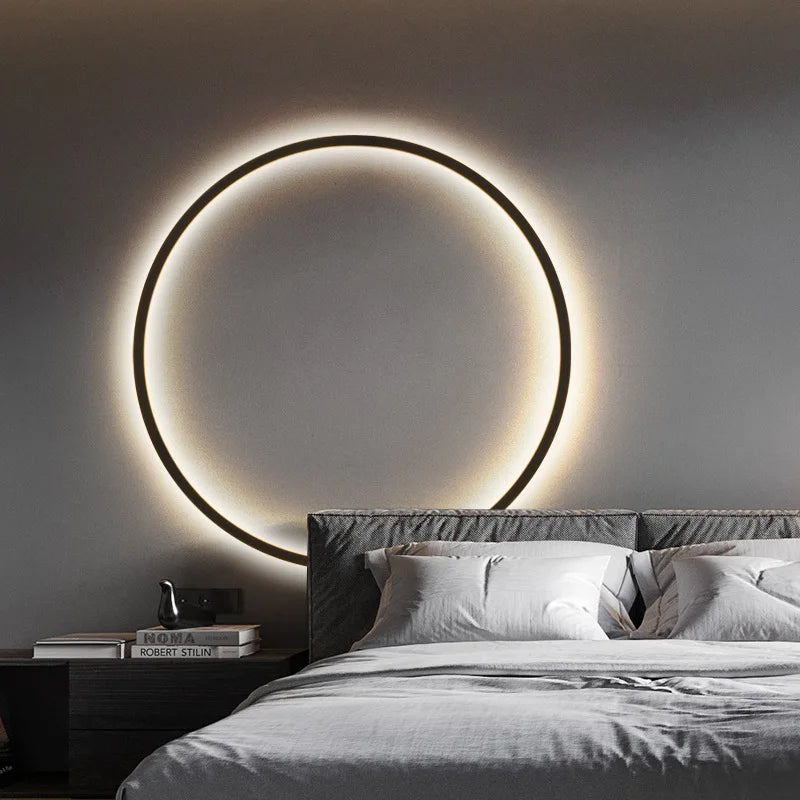 Afralia™ Nordic Ring LED Wall Lamp Modern Sconce for Living Room Bedroom Hallway