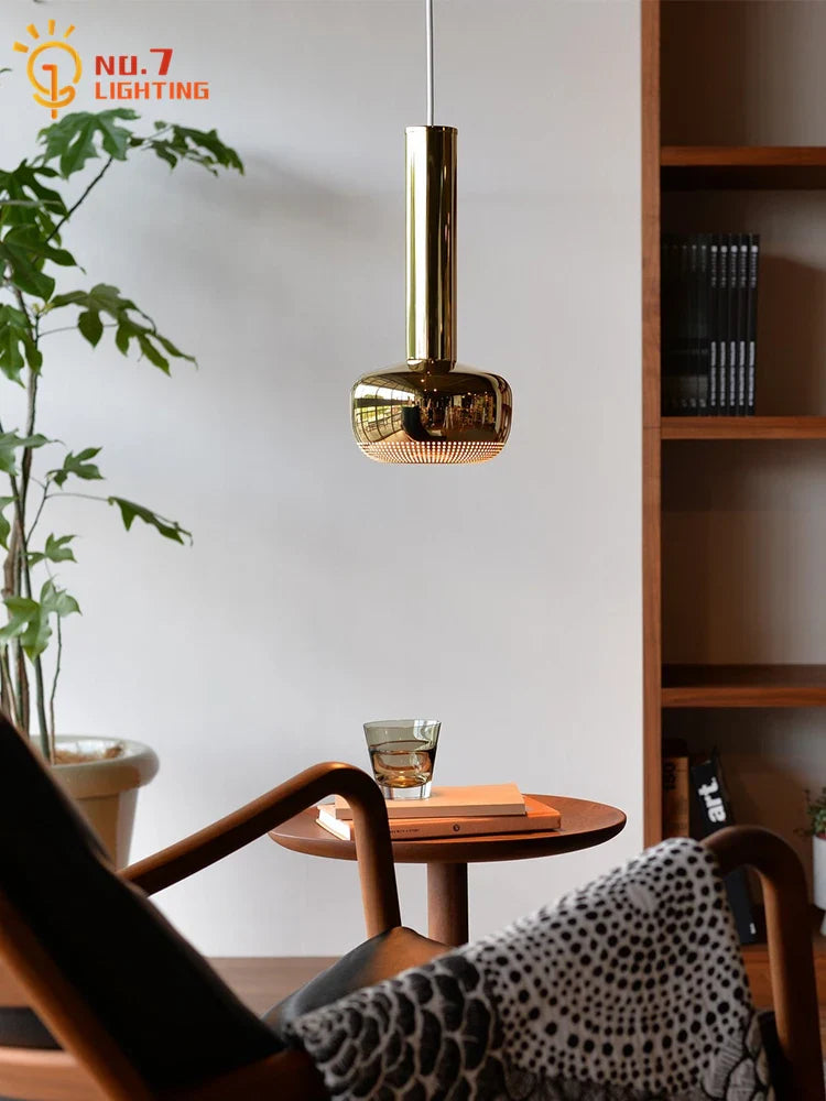 Afralia™ Bauhaus Copper/Chrome Pendant Lights for Living Room, Kitchen Island, Bar, Bedroom&Bathroom