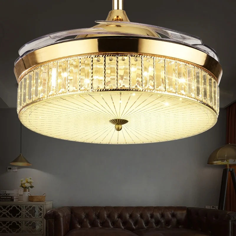 Afralia™ Crystal Ceiling Fan for Elegant Living Room Décor