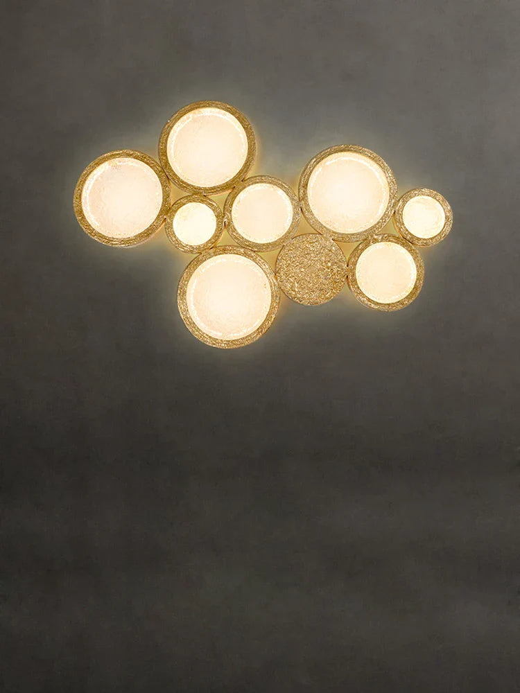 Afralia™ Copper Magic Mirror Wall Lamp for Living Room Bedroom