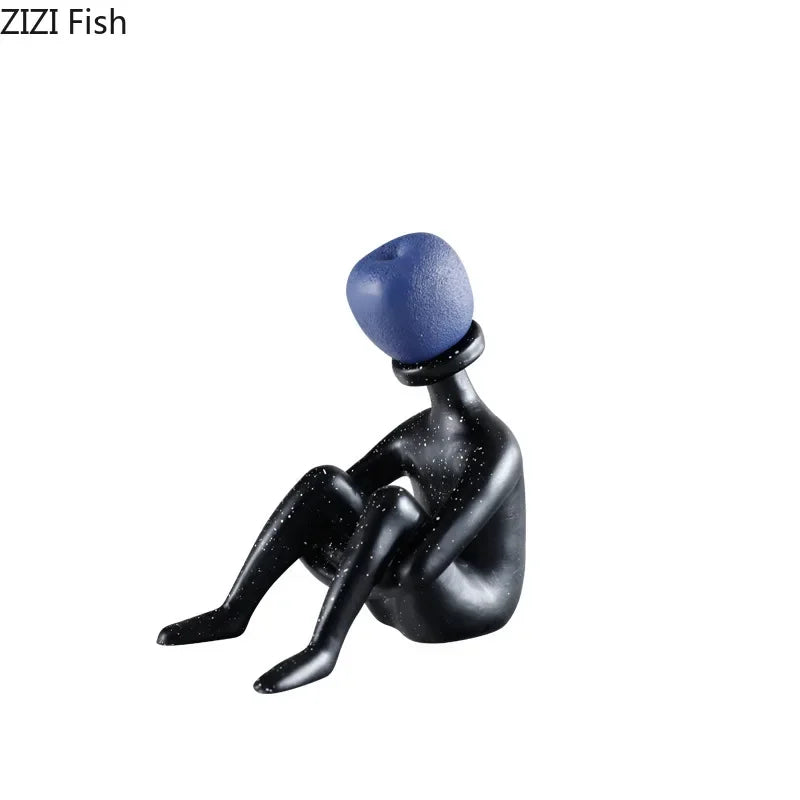 Afralia™ Abstract Thinker Resin Sculpture for Room Aesthetics Ornaments and Decor