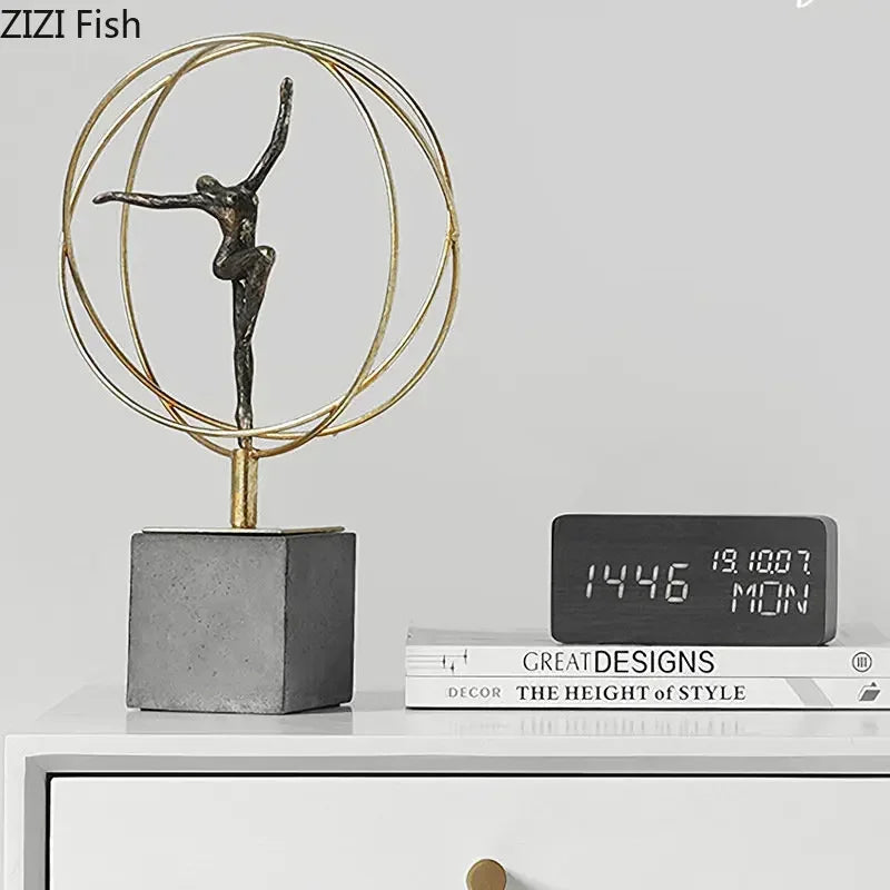 Afralia™ Gymnast Figures Statue Resin Sculpture Room Decor Abstract Athlete Aesthetics