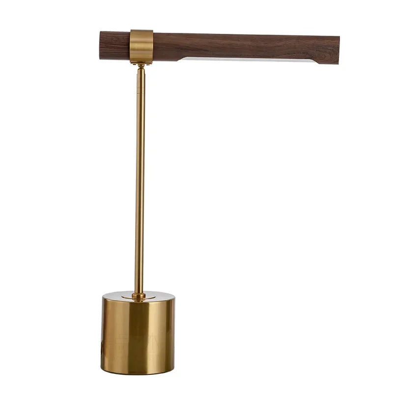 Afralia™ Wood Grain LED Desk Lamp for Hotel Art Decoration & Study