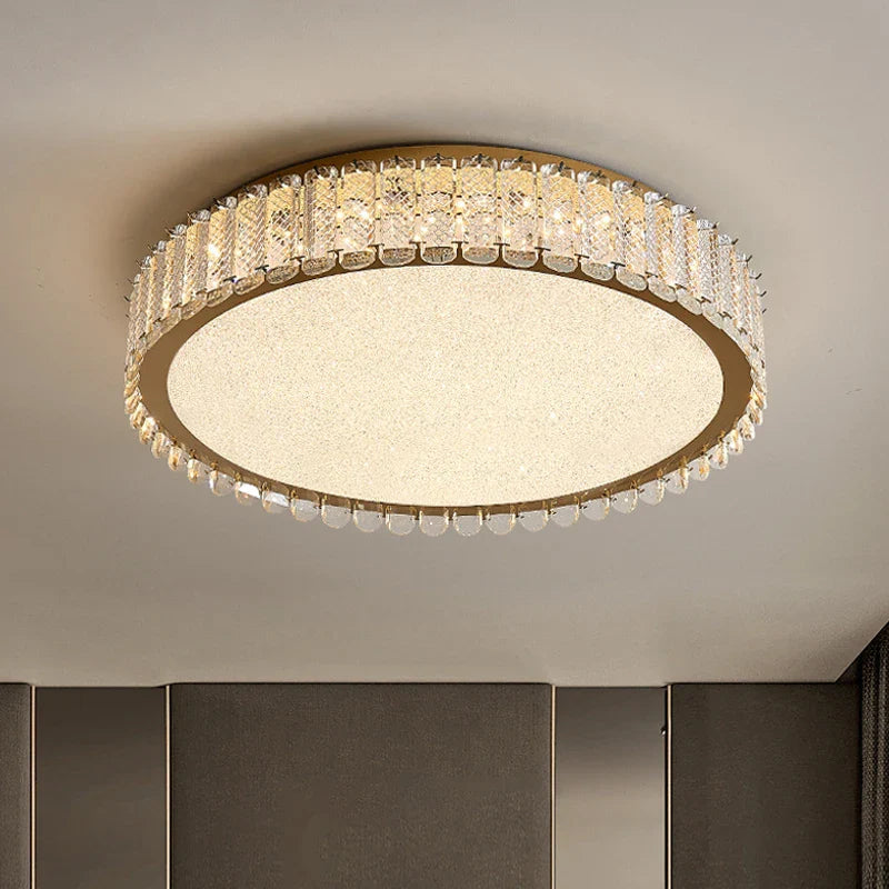 Afralia™ Crystal LED Ceiling Lights: Modern Home Lighting Fixture for Living, Dining, Kitchen, Bedroom