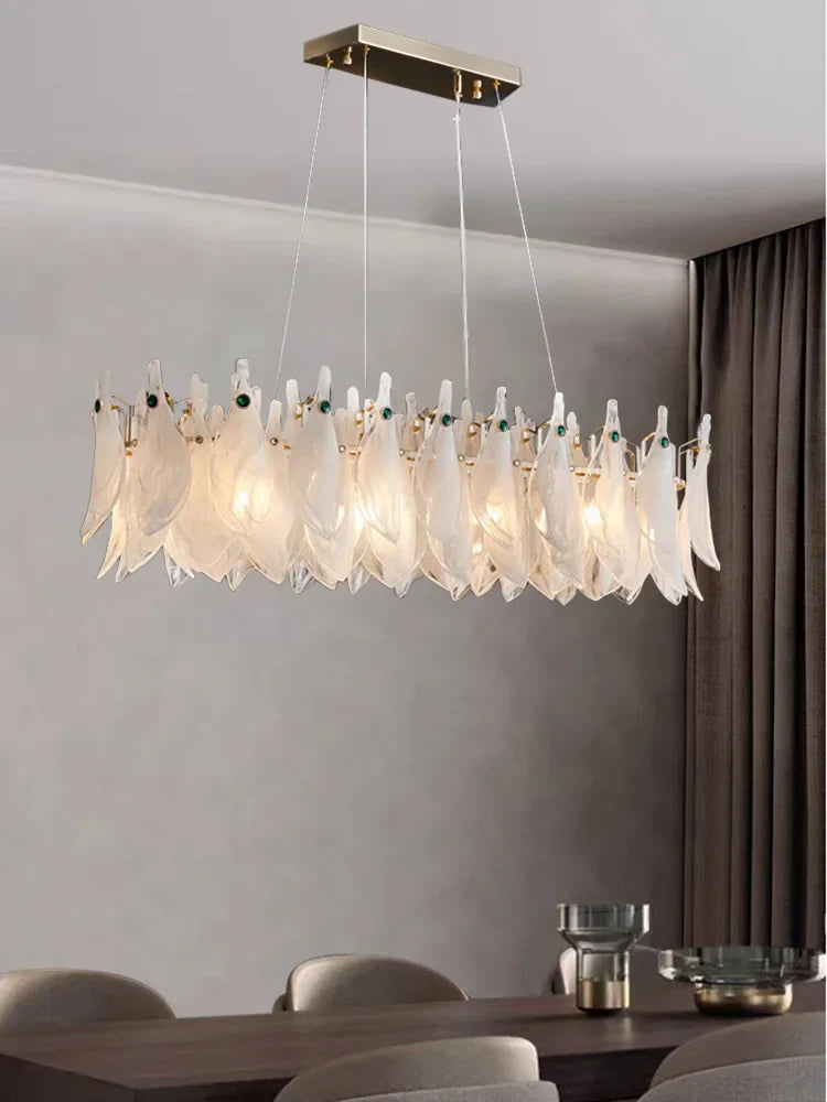 Afralia™ Cloud Mist Glass Chandelier with G9 Light Source - Luxury Home Decoration