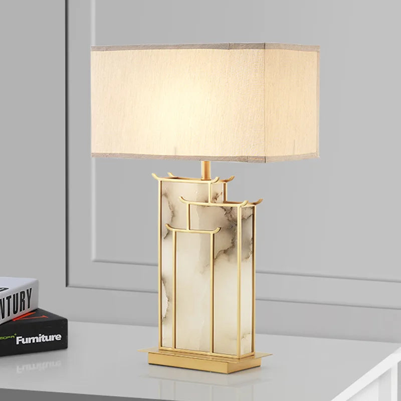 Afralia™ Postmodern Marble LED Table Lamp for Home Decoration-Luxury Desk Light Fixtures