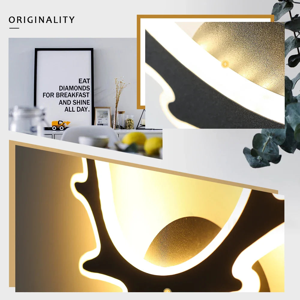 Nordic Antler LED Wall Sconce by Afralia™: Modern Indoor Bedroom & Bathroom Light