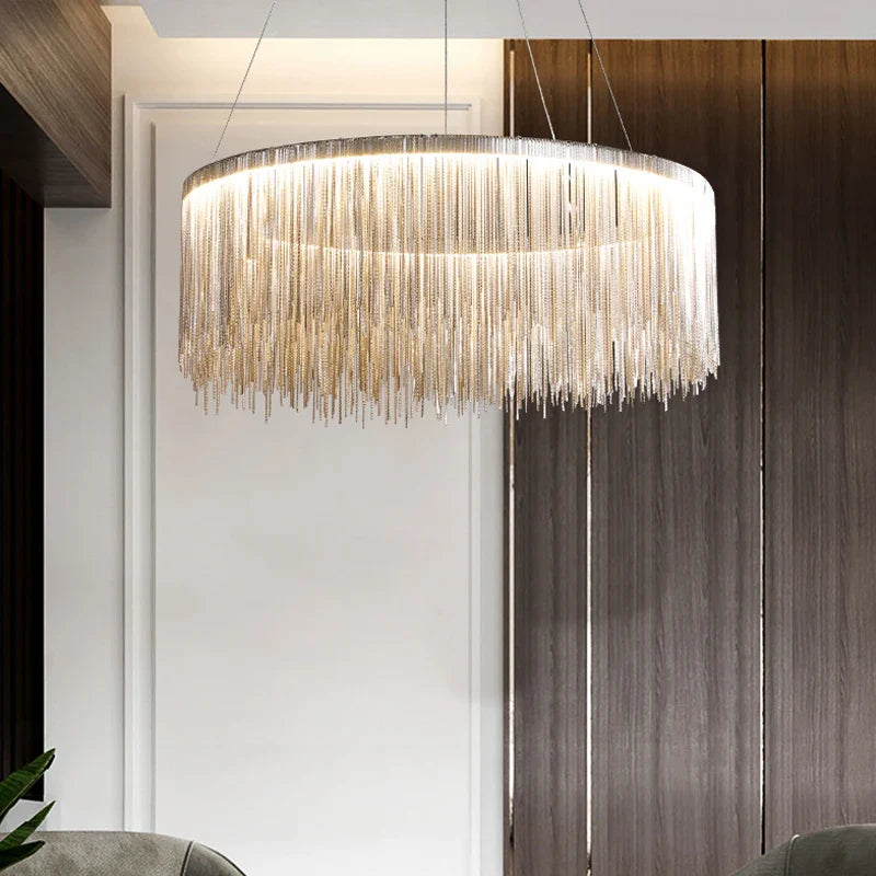 Afralia™ Tassel Chandelier: Postmodern Luxury Villa Dining Room Lamp