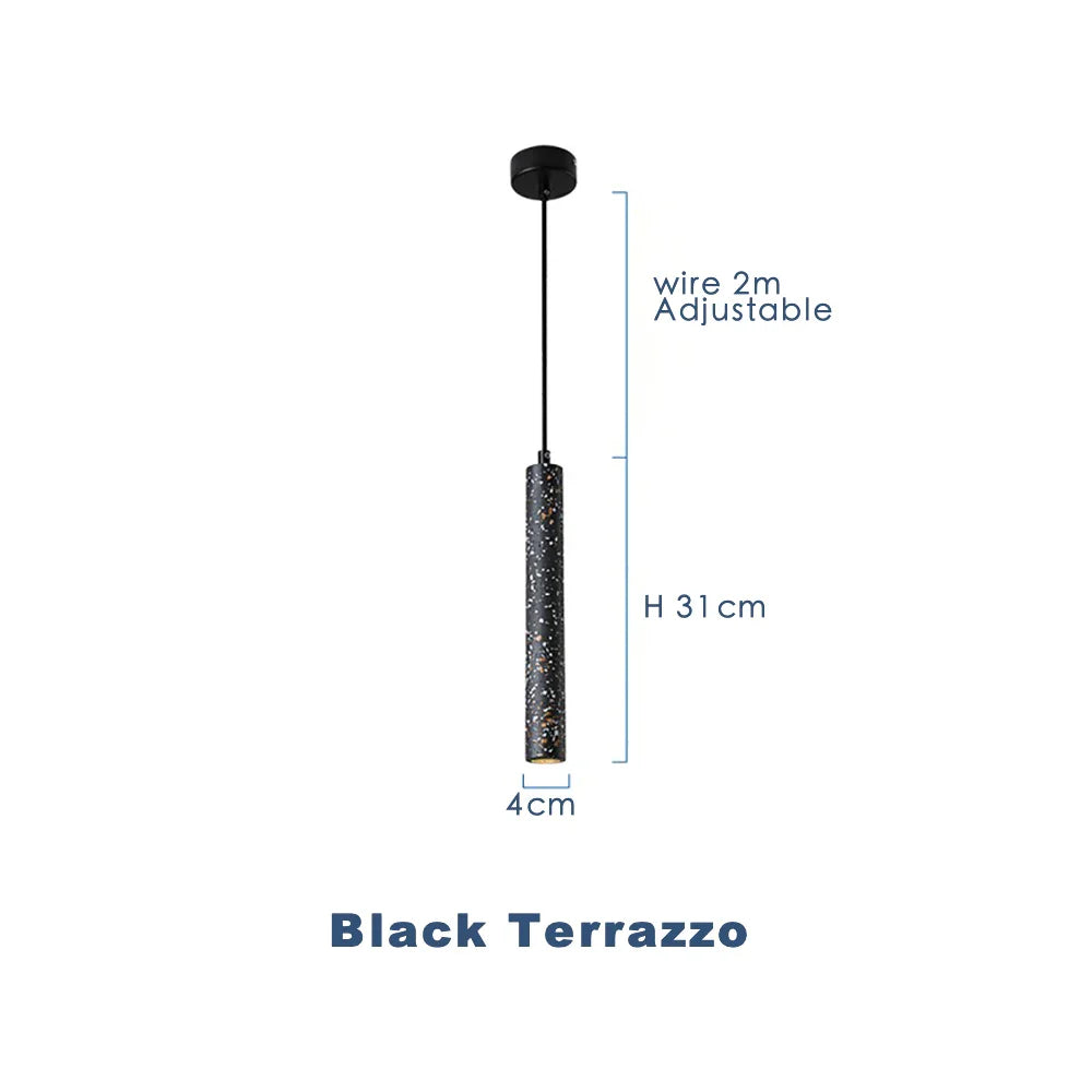 Afralia™ Concrete Tube Pendant Light Chandelier