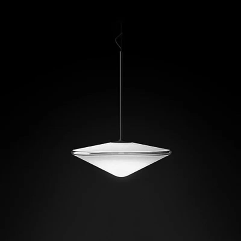 Afralia™ Glass Saucer LED Chandelier for Living Room & Bedroom Lighting