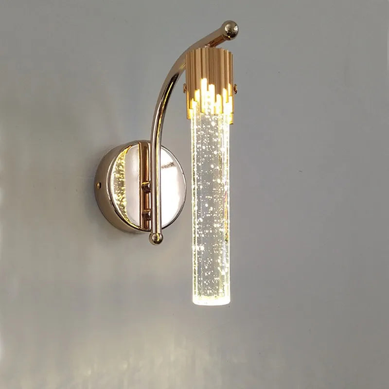 Afralia™ Modern Crystal Wall Lamp Bedroom LED Lighting Minimalist Creative Design