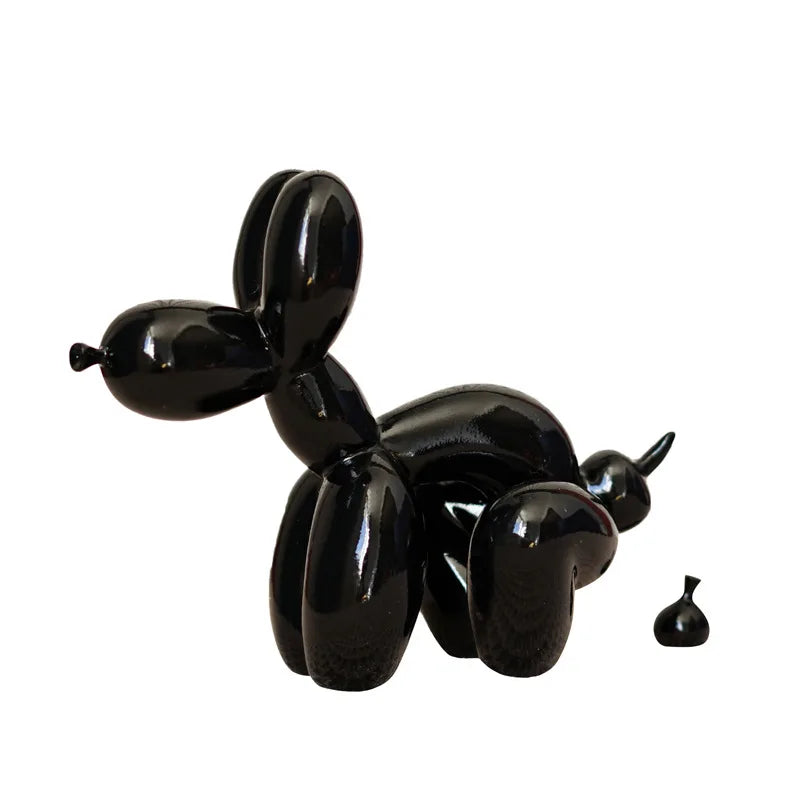 Afralia™ Balloon Dog Sculpture: Funny Puppy Resin Craft for Home Decor
