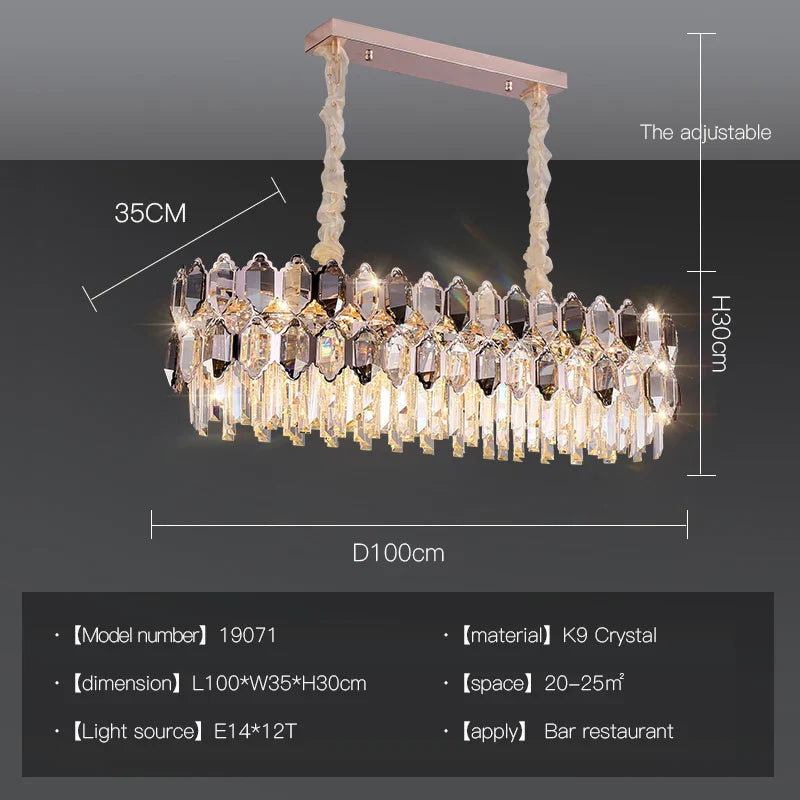 Afralia™ Crystal Chandelier: Postmodern Living Room Dining Bedroom Lamp, Luxury & Creative
