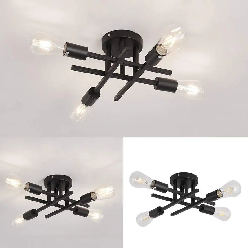 Afralia™ Retro Industrial Farmhouse Ceiling Lamp Chandelier for Kitchen Bedroom Living Room