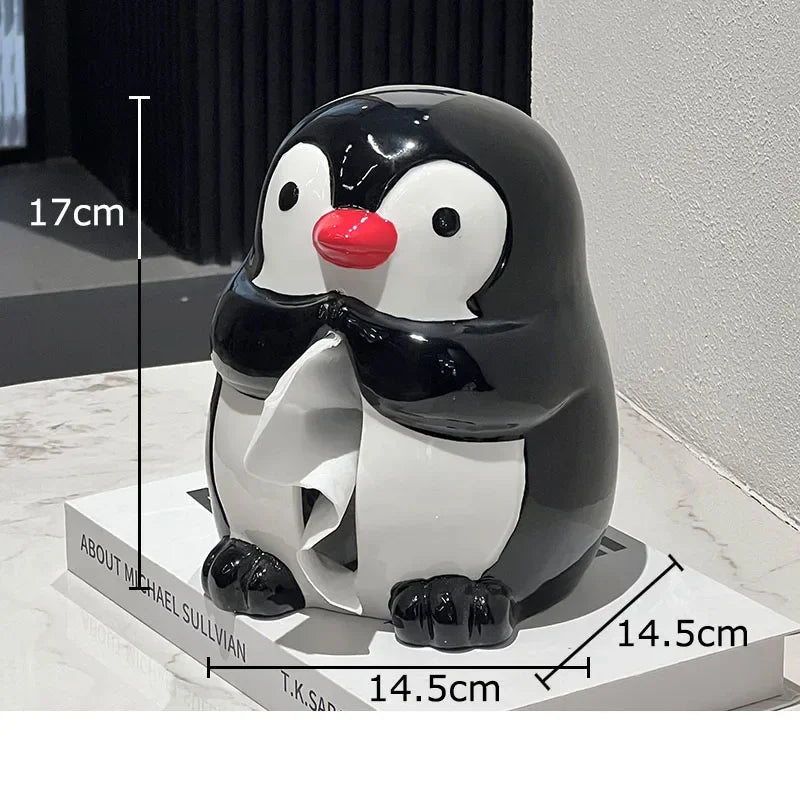 Afralia™ Cartoon Puppy Tissue Box: Cute Animals Ceramic Desk Decoration & Paper Towel Case