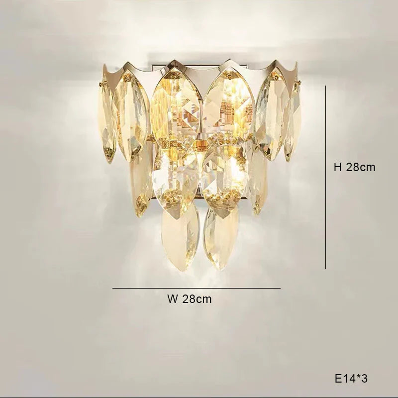 Afralia™ Nordic Crystal Chandelier Dimmable LED Pendant Lamp for Elegant Living Room Décor